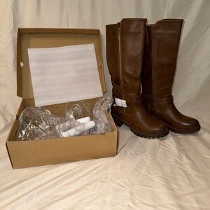 GLOBALWIN Women's Knee High Brown Boots